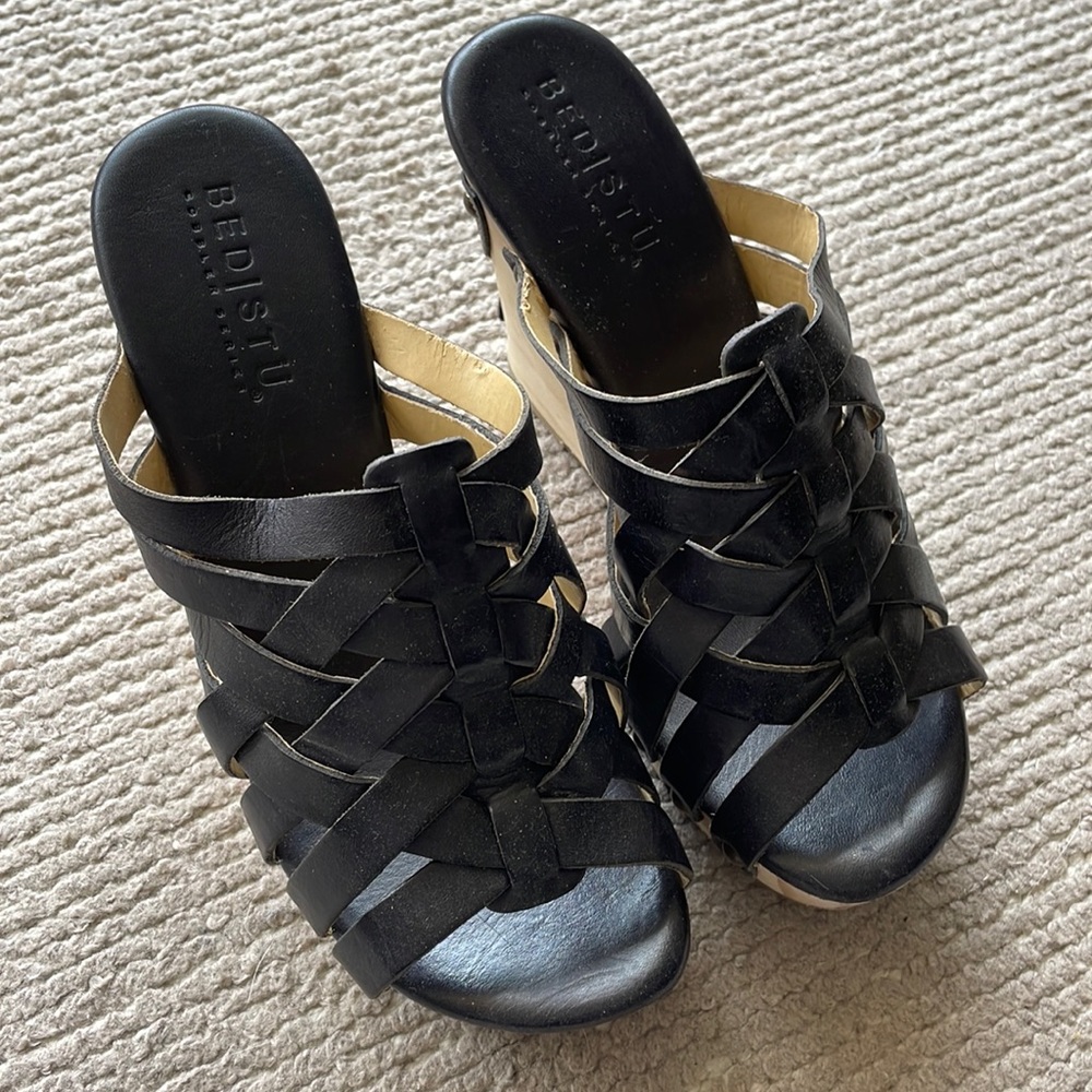 Bed Stu BEDSTU platform Slides sandals 8 7 7.5